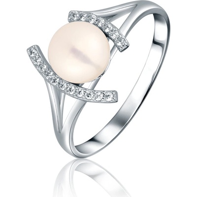 JVD Dámský stříbrný prsten s perlou SVLR0820SD2P1