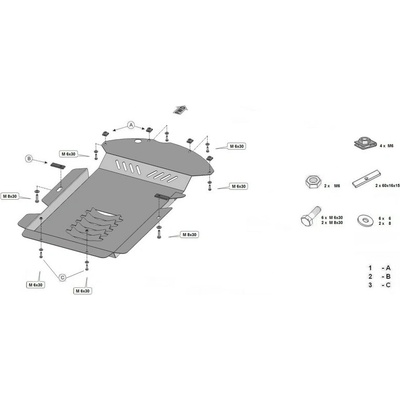 Kryt pod katalyzátor TOYOTA COROLLA Hatchback (_E21_) - Plech -