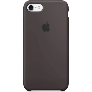 Apple Silicone Case - оригинален силиконов кейс за iPhone 8, iPhone 7 (тъмнокафяв)