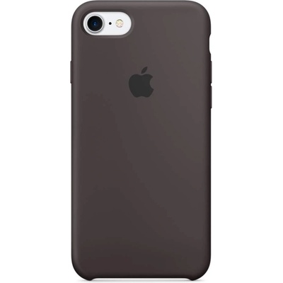Apple Silicone Case - оригинален силиконов кейс за iPhone 8, iPhone 7 (тъмнокафяв)