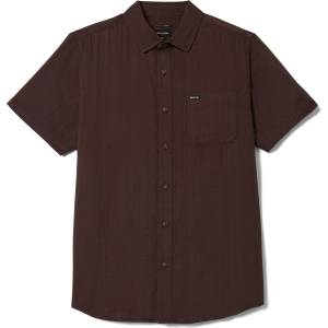 Brixton Мъжка риза с копчета Brixton Charter Slub S/S Woven Shirt - Chocolate - размер M (033-3012-0112)