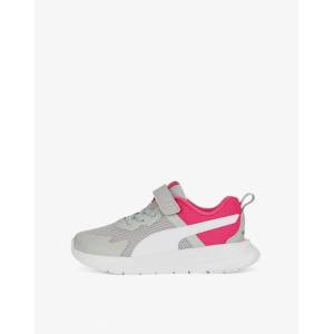PUMA Evolve Run Mesh Alternative Closure Shoes Grey/Pink Jr - magazinko