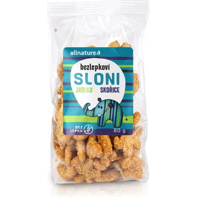 Allnature Bezlepkové Sloni jablko skořice 80 g