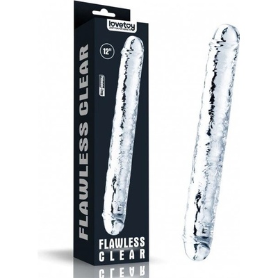Lovetoy Flawless Clear Double Dildo 12″