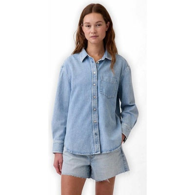 Gap 883760-00 Džínová oversize košile UltraSoft Modrá