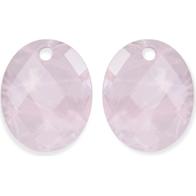 Sparkling Jewels Oválne prívesky na náušnice z ruženínu EAGEM13 RO