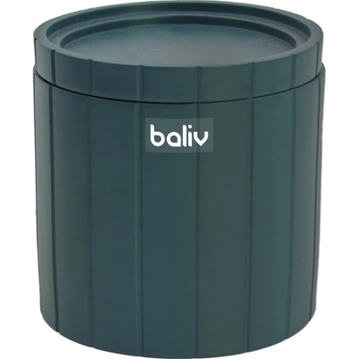 baliv Kosmetická dóza petrolejová polyresin 10,5 x 10,3 x 9,2 cm