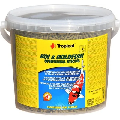 Tropical Koi & Goldfish spirulina sticks - 11 л