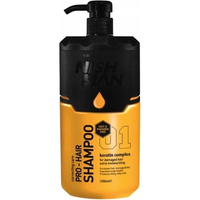 Nishman Pro-hair Keratin Complex 01 Šampon pro muže 1250 ml