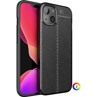 Apple iPhone 14 Plus Удароустойчив Litchi Skin Калъф и Протектор