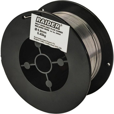 Raider Заваръчна флюсова тел за заваряване на мека и нисковъглеродна стомана Raider Power Tools 209942, Ø 0, 8mm 0, 45 kg (209942)