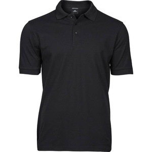 TEE JAYS tj1405 / Мъжка еластична поло тениска от плътен памук - черна xxxl (18140500213)