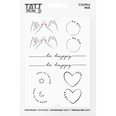 Vodeodolné dočasné tetovačky Couple TATTonMe mix