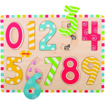 Bigjigs vkládací puzzle Počítání s obrázky
