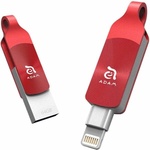 ADAM elements iKlips Duo Plus 64GB ADRAD64GKLDPRC-RED Флаш памет