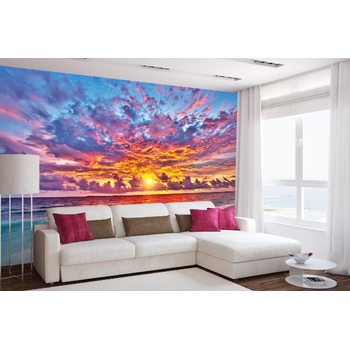 DIMEX ART s. r. o Самозалепваща се флизелинова фототапета цветен залез 375 x 250 см