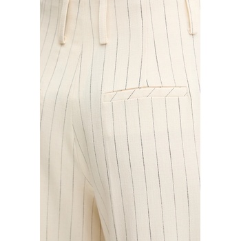 Simona Corsellini Панталон Simona Corsellini в бежово с широка каройка, с висока талия P25CPPA019 (P25CPPA019)