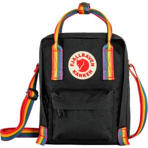 Fjällräven Чанта за рамо Fjällräven Kånken Rainbow Sling Shoulder bag - Black / Rainbow Pattern - размер 2, 5 l (510-3766-0111)