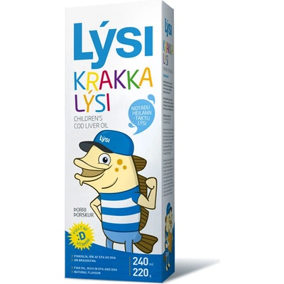 Lysi Dětský olej z tresčích jater a tuňáka s vit. D,E,A 240 ml
