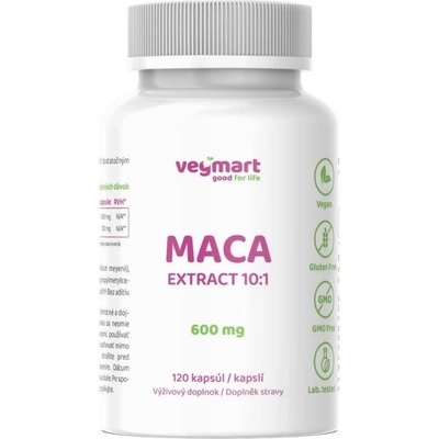 Vegmart Maca 600 mg 120 kapslí