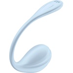 Satisfyer Smooth Petal - носимо виброяйце с управление чрез приложение (синьо) - desirel