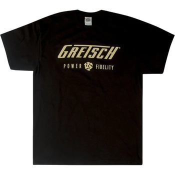 Gretsch Риза Power & Fidelity Logo Black L (9227638606)