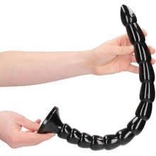 Shots Ouch! Stacked Anal Snake 20″ / 50 cm čierne análne dildo s prísavkou 53 x 3,5 cm