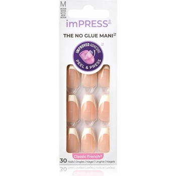 KISS imPRESS The No Glue Mani umelé nechty samolepiace Ideal 30 ks