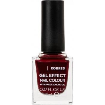 KORRES Лак с гел ефект с бадемово масло , Korres Gloss Nail Polish Long Lasting 55 Pomegranate 11ml