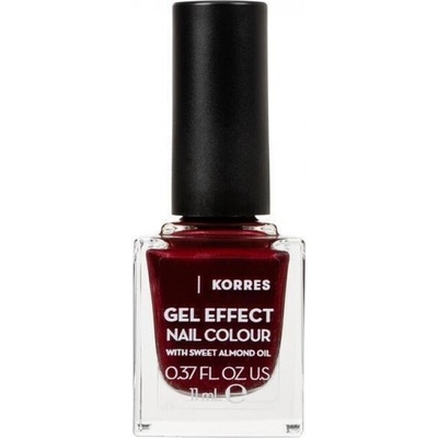 KORRES Лак с гел ефект с бадемово масло , Korres Gloss Nail Polish Long Lasting 55 Pomegranate 11ml