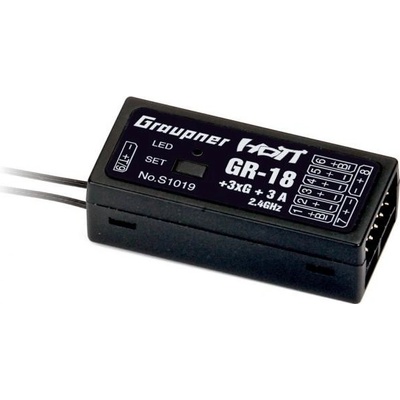 GR-18 + 3xG + 3A Copter prijímač Hott