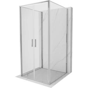 Mexen Exo-B Duo 3S 3-стенна душ кабина с отваряща се врата 110 x 110 см, прозрачна, (814-110-110-01-00-3S)