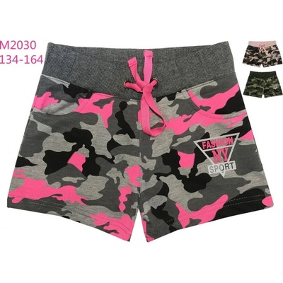 Kugo kratasy dívčí maskáč M2030 růžová