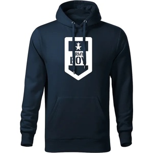 DRAGOWA мъжки суитшърт с качулка Army Boy, тъмносин, 320г/м2 (5748)