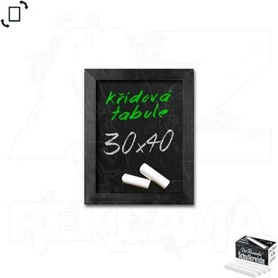 A-Z Reklama CZ CHBBL30x40 Woodboard nástěnná dřevěná křídová tabule černě lakovaná 30 x 40 cm