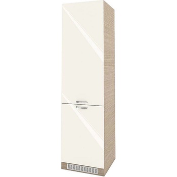 Image 1 of ИРИМ Колонен кухненски шкаф за вграден хладилник Сити МФ-Крийм гланц-11-50 60 см