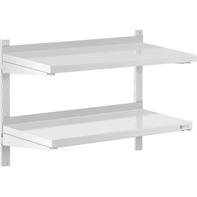 Nástěnná police - 2 police - 80 × 40 cm | RCWR-800.4%