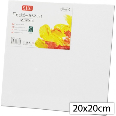 Sisi 137364 Maliarske plátno na papierovej doske 20 x 20 cm biela