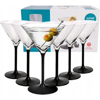 Design Poháre na martini Altom Onyx 6 x 260 ml