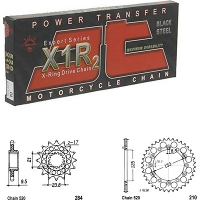 JT Chain Řetězová sada Honda CRF 450 R 19-25