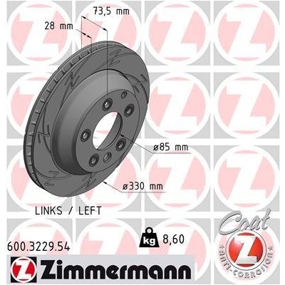 Brzdový kotúč ZIMMERMANN 600.3229.54