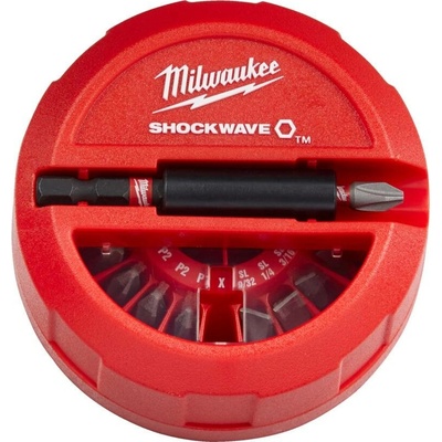 Milwaukee sada šroubovacích bitů 15 ks v kotoučích SHOCKWAVE™ IMPACT DUTY