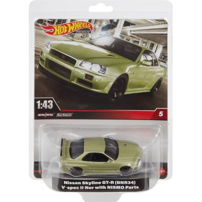 Hot Wheels Premium Real Readers Nissan Skyline GTR V Spec Ii With Nismo Parts 1:43