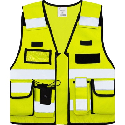 Korntex HI-VIS KXTAC BONN TACTICAL / Мъжка светлоотразителна многофункционална жилетка - жълта M/XL (76XTAC200zh)