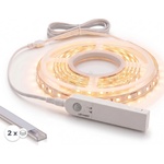 SmartLED КОМПЛЕКТ 1x LED лента с датчик FLEX LED/3, 6W/4xAA 2 m + 2x вграден профил 1 m (SD0028B)