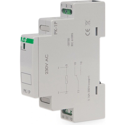 PK-1P/230 - Elektromagnetické pomocné relé, 230V, 16A, 1x NO/NC