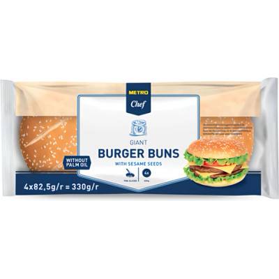 Metro Chef Mega Burger sezamový 4 x 82,5 g