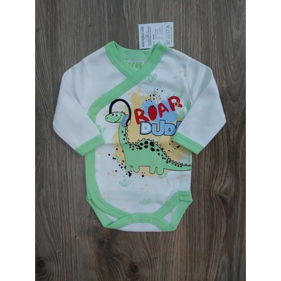 БЕЙБ ФЕШЪН ЕООД Боди с дълъг ръкав Динозавър, 56, 68