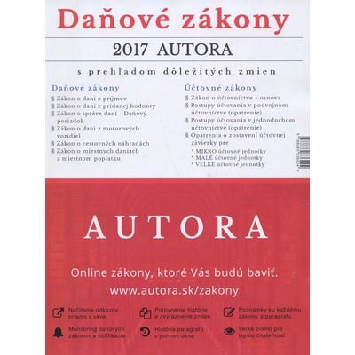 Daňové zákony 2017 autora