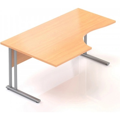Lenza Ergonomický stůl Visio 160 x 100 cm, levý, buk